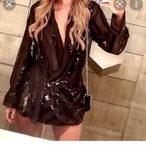 Zara sequin blouse